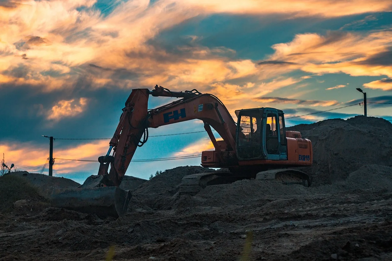 excavator, building, to dig, digging, sunset, nature, sky, construction, the industry, sand, yellow, excavation, the ground, work. Fence contractor equipment rated on what actually matters