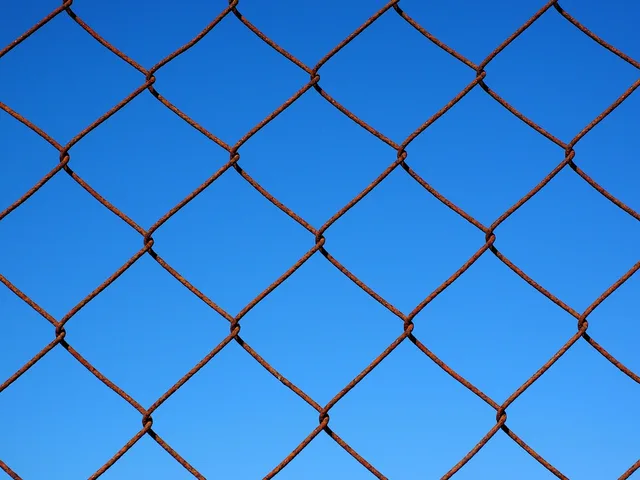 wire mesh, wire mesh fence, fence, diagonal wire mesh fence, rusty, rusted, metal, meshes, wire, fenced in, security, delimitation, defense, limitation, barrier, barrier, barrier, barrier, barrier, barrier. Fence contractor margin audit: finding leaks job by job across a season