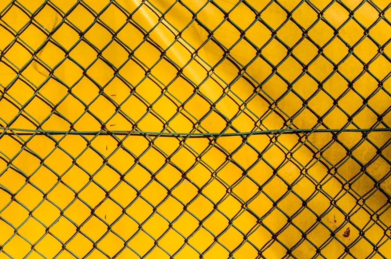 the fence, net, yellow, chain link fence, model, texture, the background, mesh, net, net, net, net, net. Fence contractor service quality: six checks you can run on site