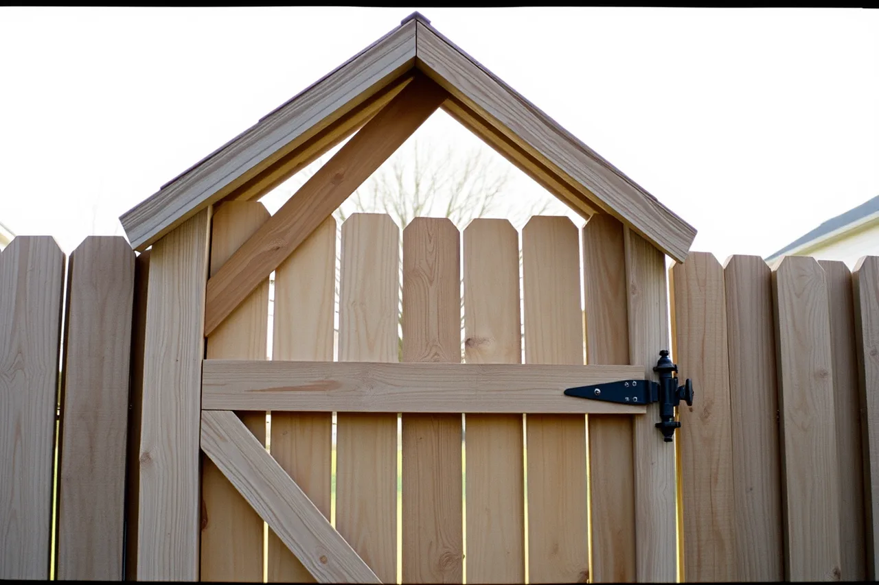 Fence gate open at mid-swing showing clearance and latch (8 lessons worth learning about fence contractor service quality)