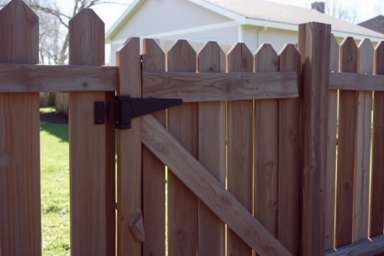 Sagging fence gate with hinges pulled from the post (8 lessons worth learning about fence contractor service quality)