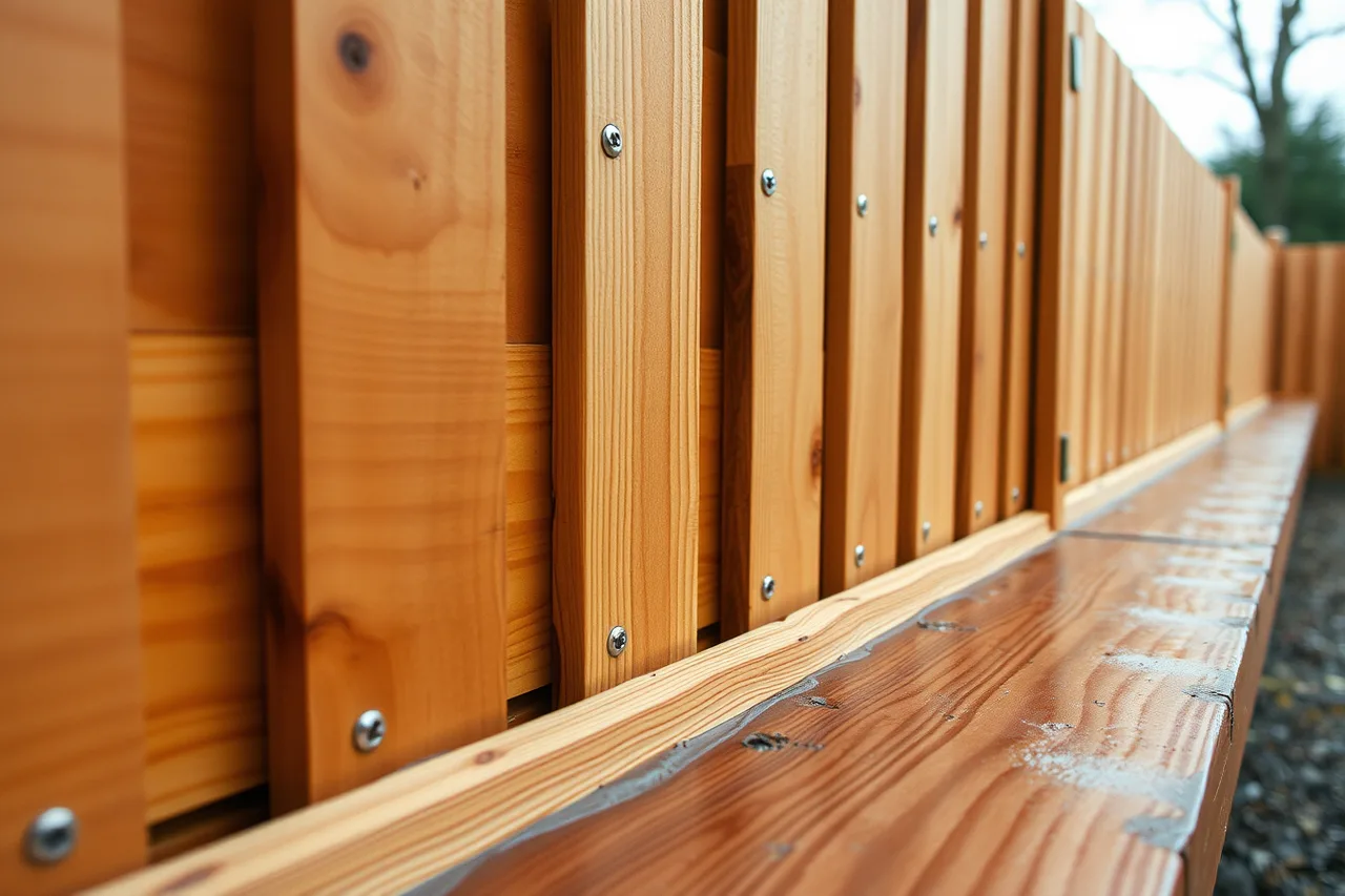 Rain-screened fence boards with spacer and drainage gap (How Vancouver fence contractors quote cedar and composite in a wet climate)